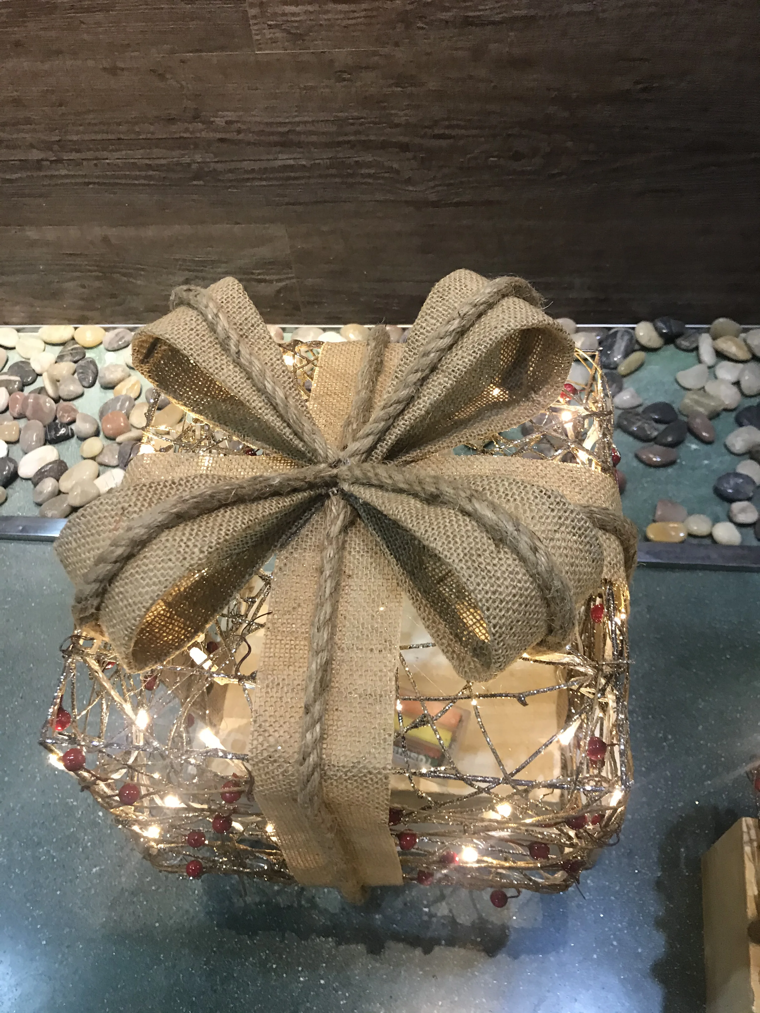 Home Decoration Lights Sisal 3 Gift Boxes Assorted