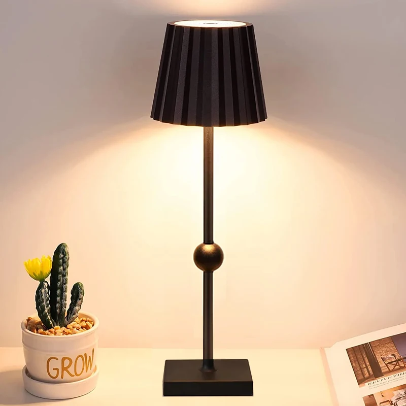 Creative Portable Led Cordless Table Lamp Rechargeable Nordic Design Hotel Dinner Wireless Touch Led Restaurant Table Light Lamp