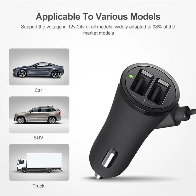 Wholesale new electric gift auto mobile charger 3A usb adapter 12 v usb car charger