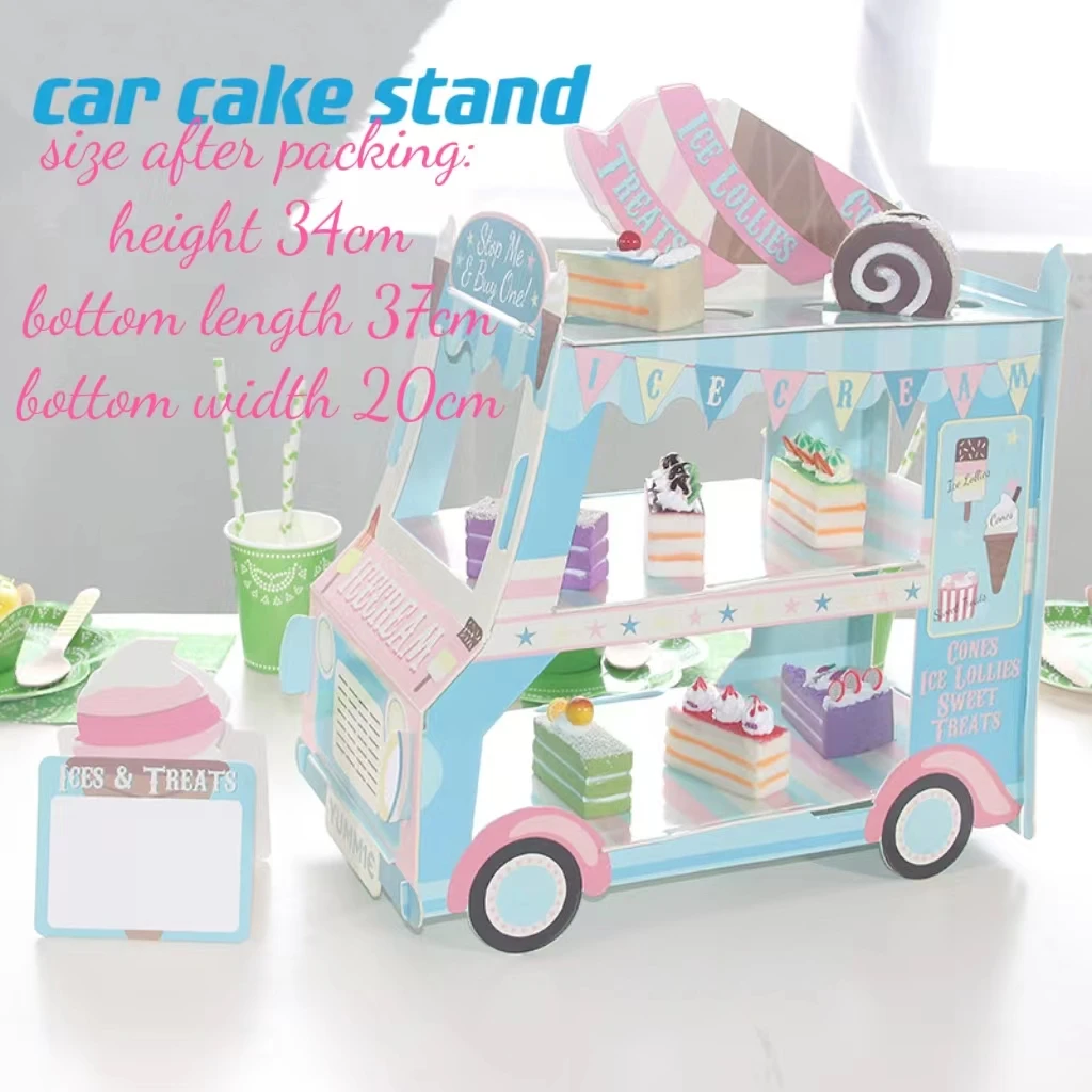 Creative Disposable Paper Cake Stand Thickened Three Layers for Birthday Parties-Cross-Border Cake Decorating Supplies