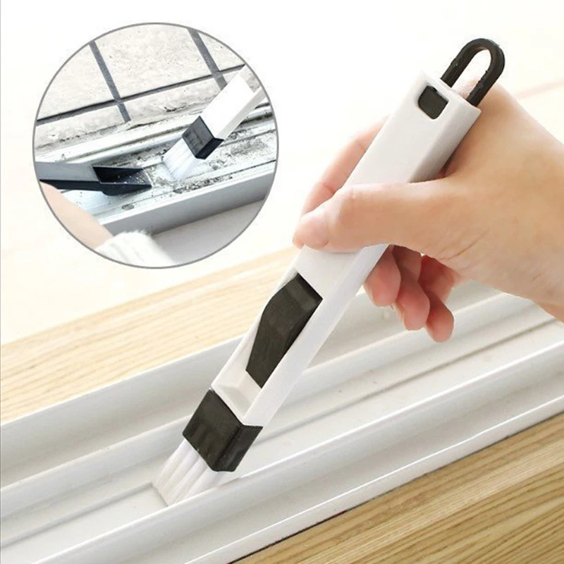 Multifunctional Computer Window Crevice Cleaning Brush Window Groove Keyboard Nook Dust Shovel Window Track Cleaning Tool