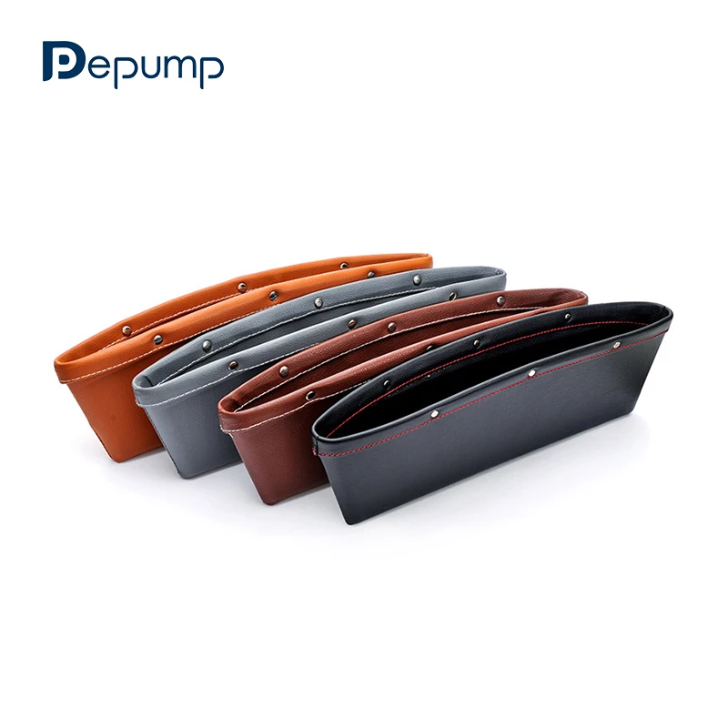 PU Leather Seat Side Organizer Car Seat Gap Storage Organizer