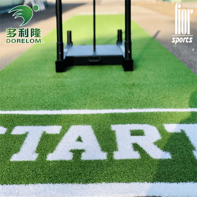 Dorelom Logo Customized Gym Sled Flooring Sled Track Sports Artificial Grass Gym Floor Mat