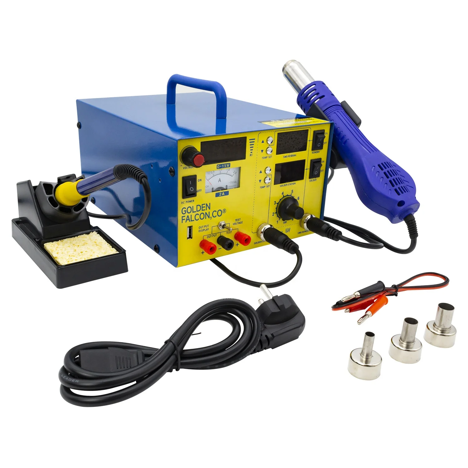 Digital soldering station 3 in1 hot air gun soldering iron power supply Welding machine Soldering Station 800W for repair shop