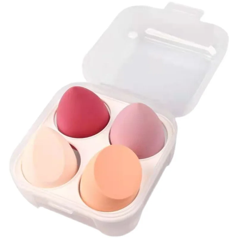 private label package cosmetics Sponge 4pcs makeup blender sets beauty foundation non latex makeup sponge puff