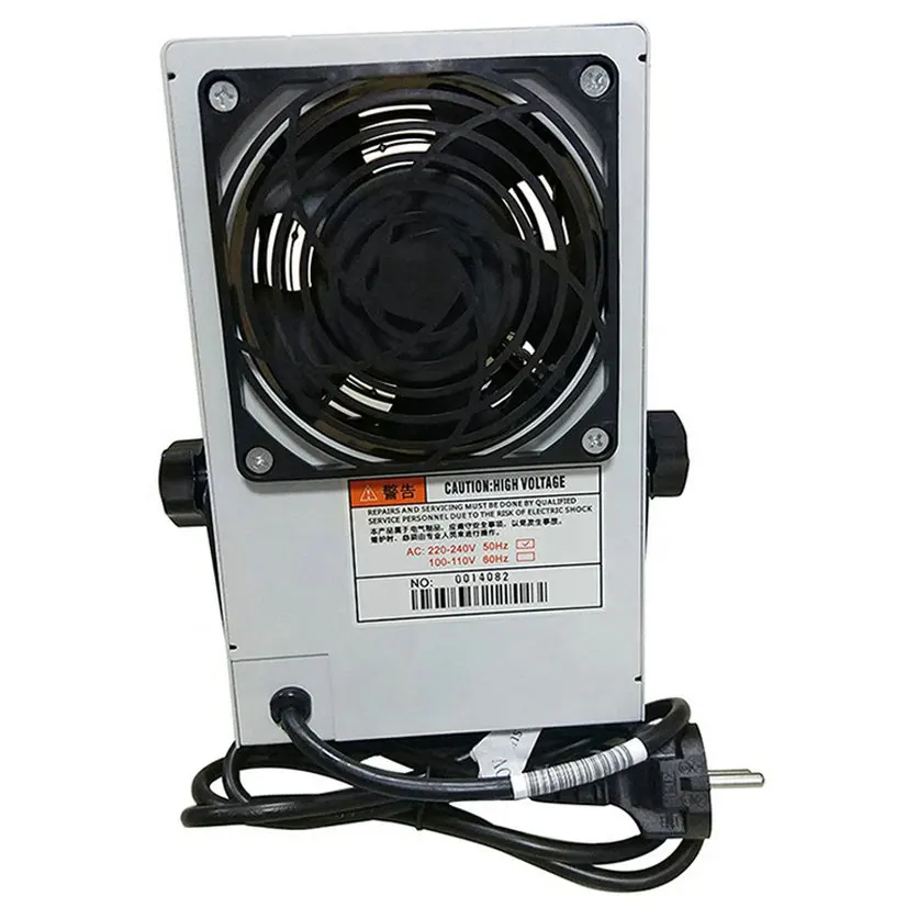 Quickly bench top antistatic electric shock protection ionizer fan eliminate static ionizing air blower