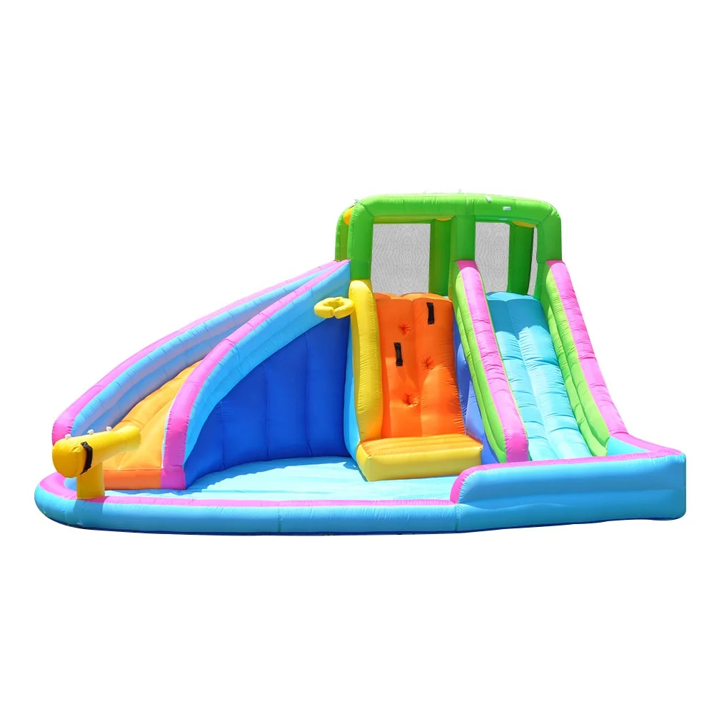 Safety joy nice pretty kid toy all ages oxford fabric slide inflatable castle inflatable bounce house jumping trampoline combo