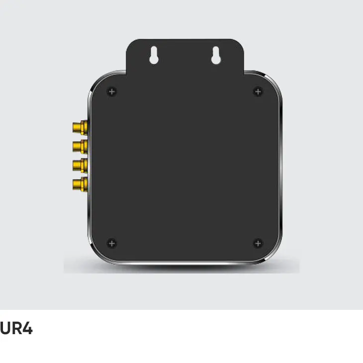 Chainway UR4 four-port fixed UHF RFID reader configured with Impinj E710 / R2000 supports RS232 and RJ45