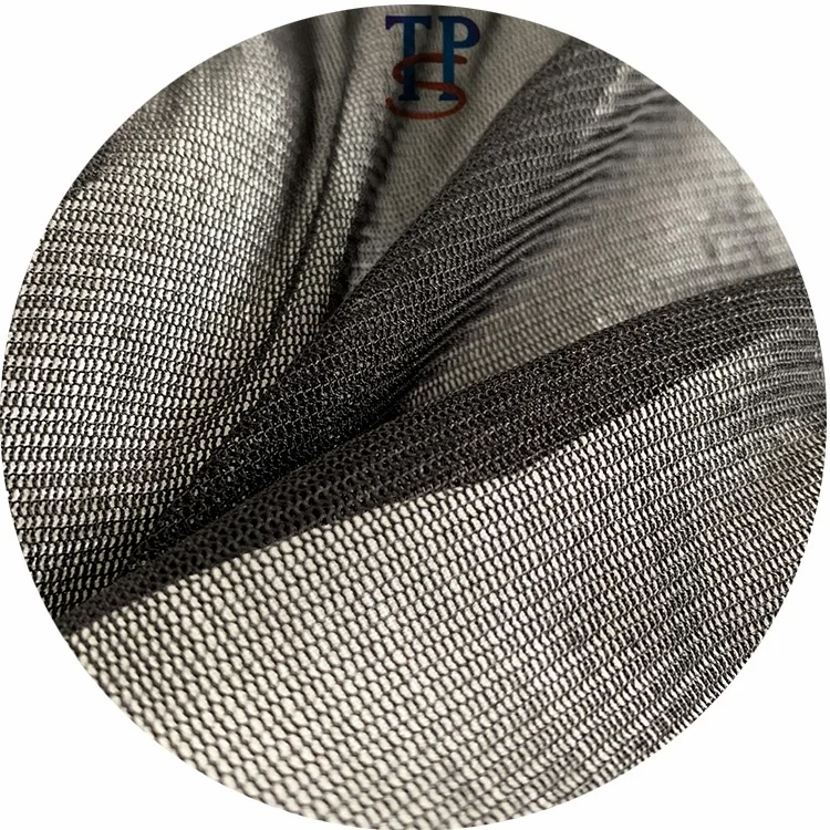 Comfortable 100% Silk Tricot Knitting Textile Net Mesh Fabric For Dresses