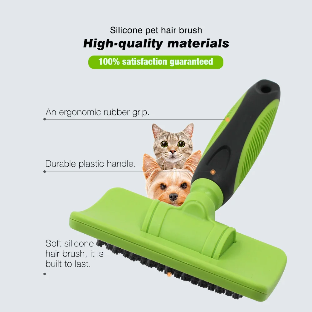 Wholesale Soft TPR Pin Pet Hair Cleaning Massage Shower Cat Dog Brush
