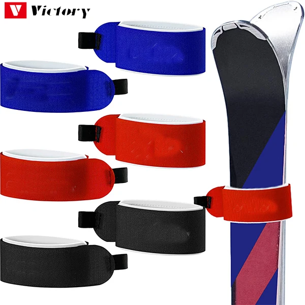 Premium Printed Rubber Alpine Nordic Cross Country 2pieces custom ski strap