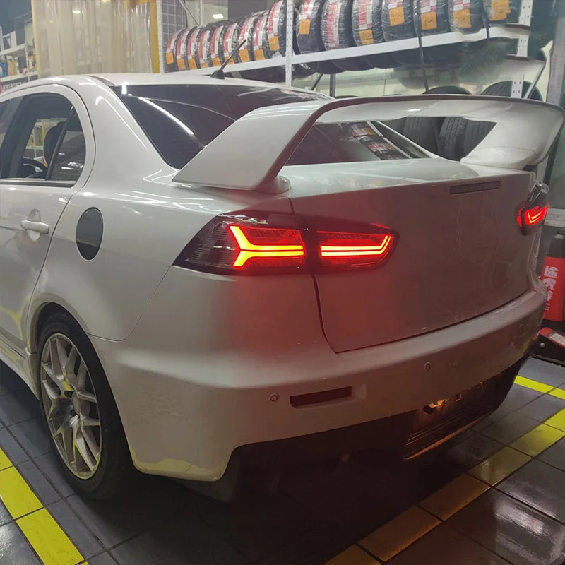 Двойной луч DRL для Lancer Devil Eyes Halo Фары и задние фонари 2008-2017 для Mitsubishi Lancer EVO X