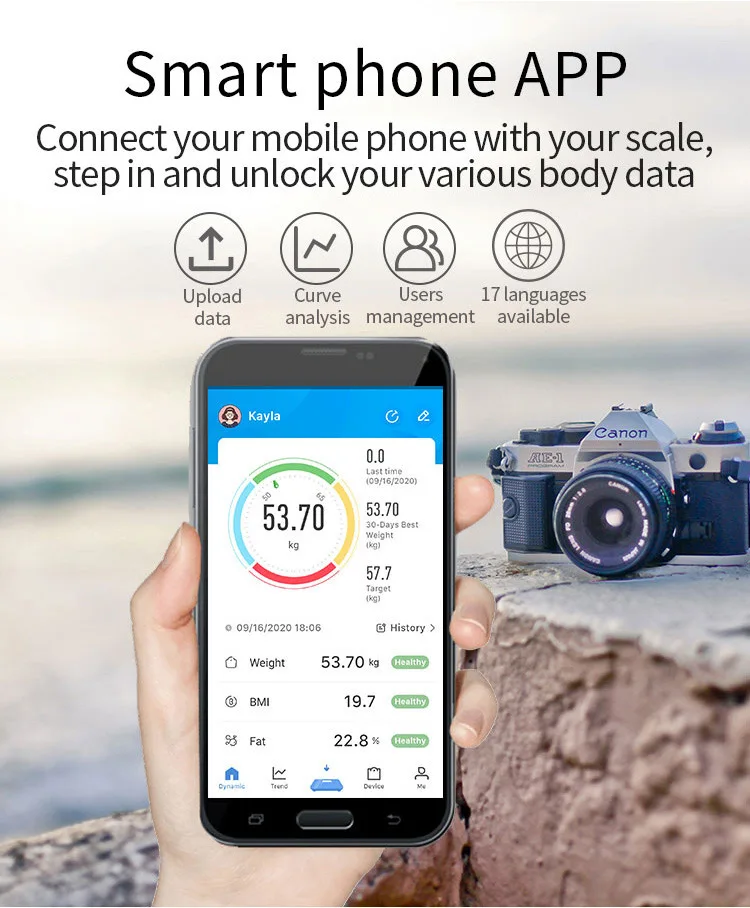 Customized Bathroom Digital Weighing Scale with BMI Accurate Bluetooth Home User Health Equipment Sync Apps Plans Large Display