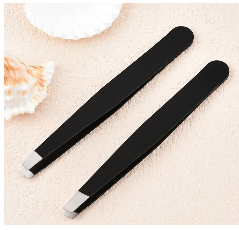 6 Pcs Pink Eyebrow Tweezers Set Precision Tweezers Set for Women Makeup Kit With Curved Scissors