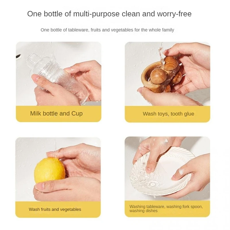 Zero Add 0.5kg Liquid Soap Baby Bottle PET PP Plastic Washing Fruit & Vegetable Tableware Kitchen Cleaner Milk Feeding Bottle