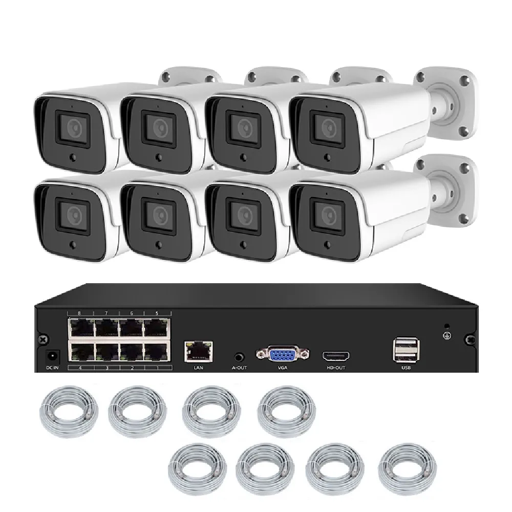 Система видеонаблюдения JXJ, 5 Мп, HD, POE, NVR, ИК, AI, IP, P2P, Wi-Fi
