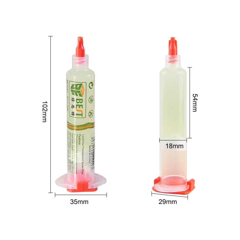 BST-226 Lead Free and Halogen free Soldering Flux BGA SMD PCB Phone Repair Cleaning-free 10CC Needle Tube Welding Oil