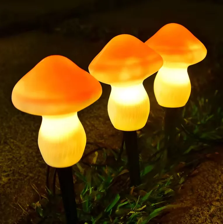 Led Outdoor Luminous Simulation Mushroom Light Solar Plastic Garden Solar Energy 90 80 Solar Lamp Waterproof Wall Fence