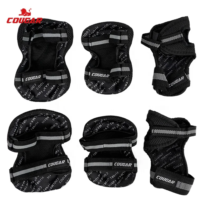 COUGAR Adult Knee Pads Elbow Pads Wrist Guards 3 in 1 Protective Gear Set for Inline Roller Skating