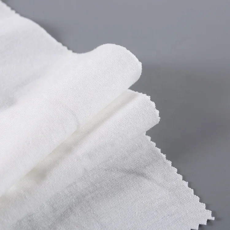 2021 Hot selling custom knit optic white jersey 65 polyester 35 cotton fabric knit jersey for garment