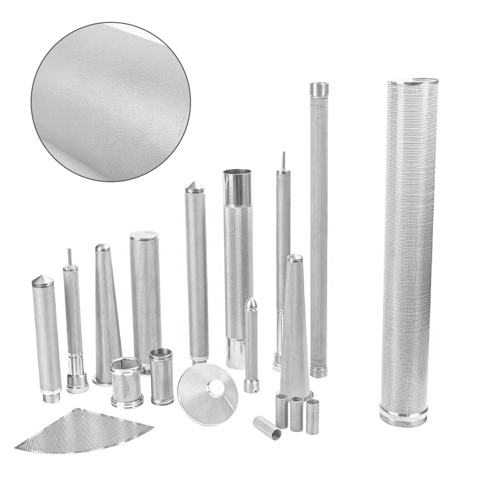 LIANDA Pleated metal fiber filter cartridge copper thread 316L stainless steel 500mmL pleated mesh filter elements