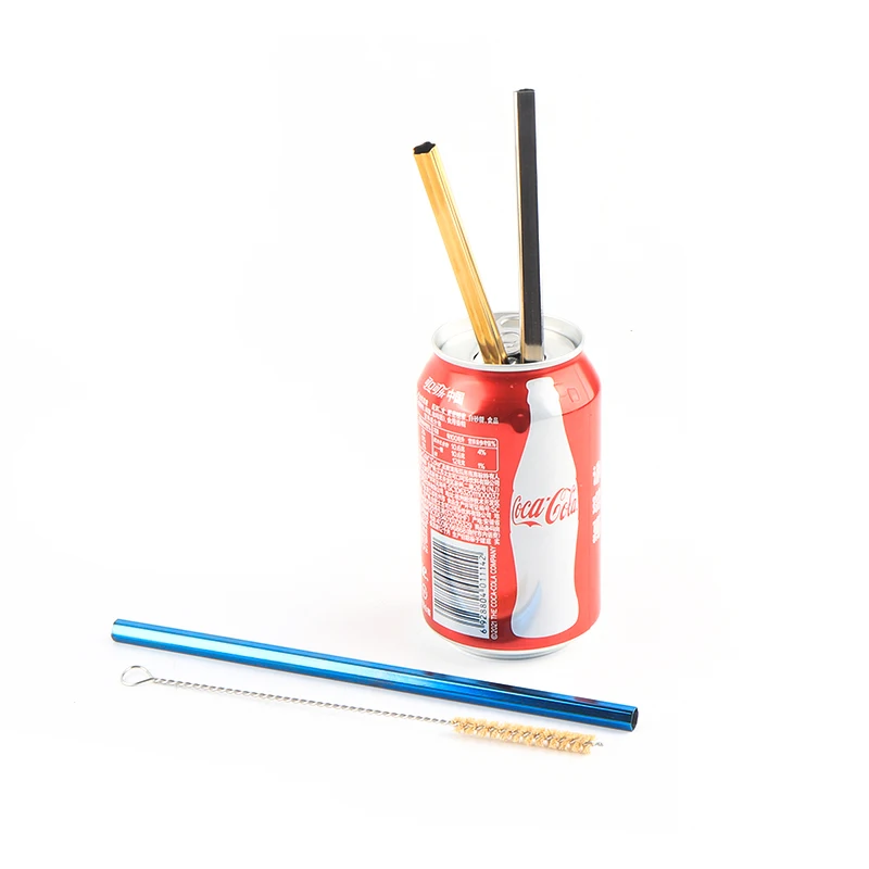 Hot Sale Reusable Metal Drinking Straws Stainless Steel 304 Heart Shape Straw Set With Cleaner Brush Custom Logo