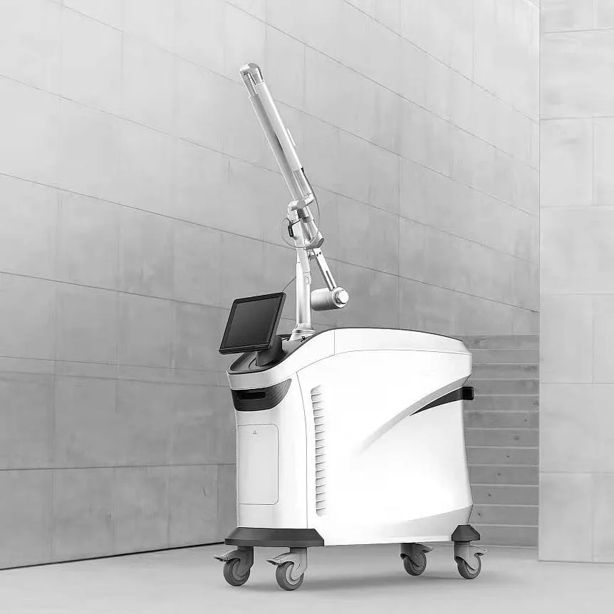 Manufacturer Korea light guide arm vertical pigment 755 q switch picosecond pico laser tattoo removal machine with cooling