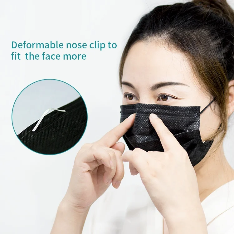  3ply уход за кожей лица все одноразовые Mascarilla негра Белый сухой пыли ушной ткань маски для с принтом на заказ 3 слоя маска