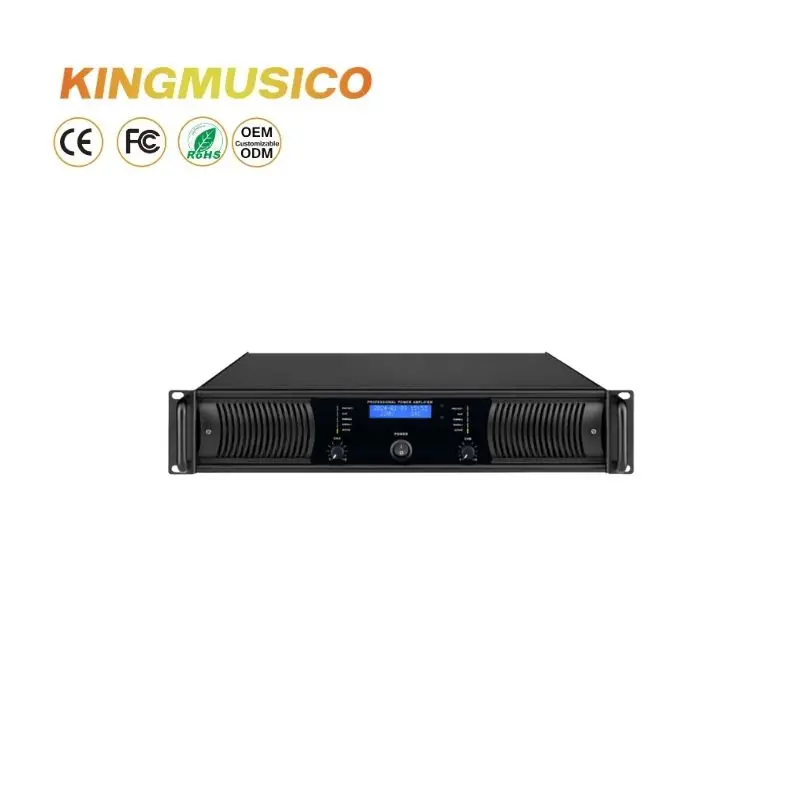 Professional Class H 2U 2-Channel 1200Watts Subwoofer Power Amplifier - USB SD MMC Card AUX Optical Hi-Fi Audio System