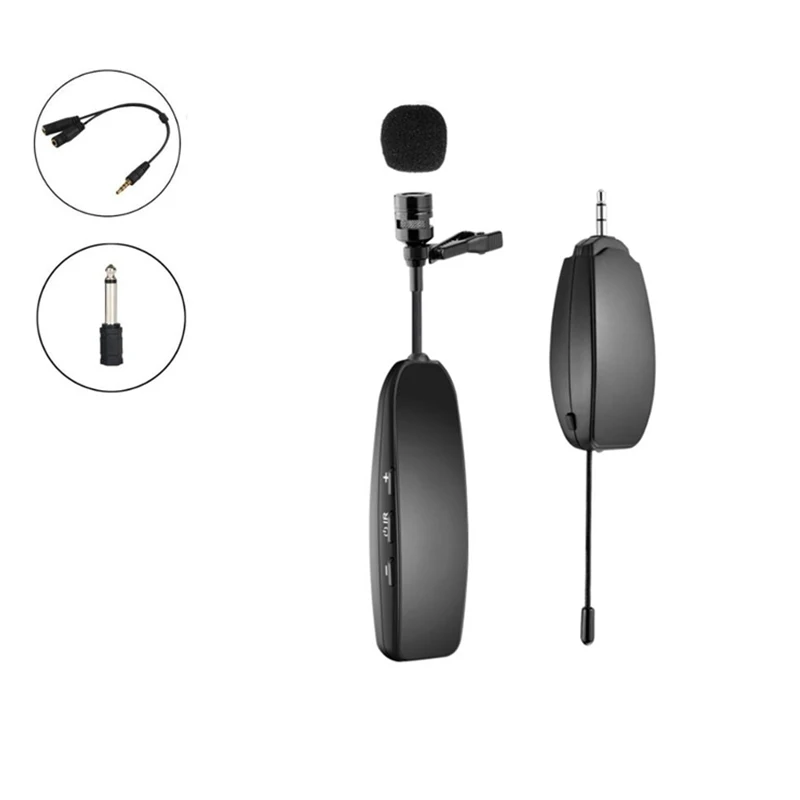 Uhf Wireless Dual Lavalier Microphone Lightning Mobile Microfono