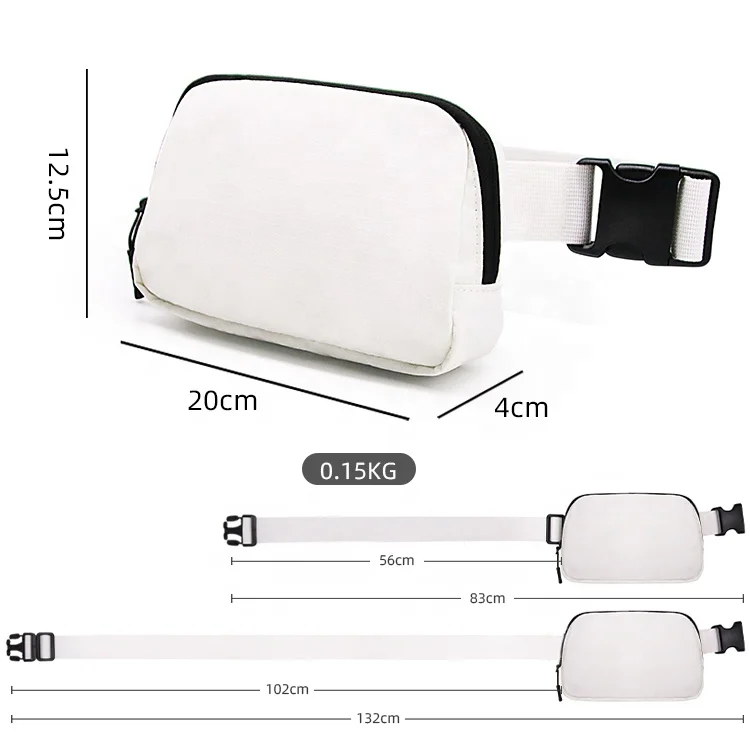 New Design YKK Large Fitness Sport Bum Bag Fanny Pack Running Wholesale Women Zipper Waist Bags Unisex With Adjustable Strap