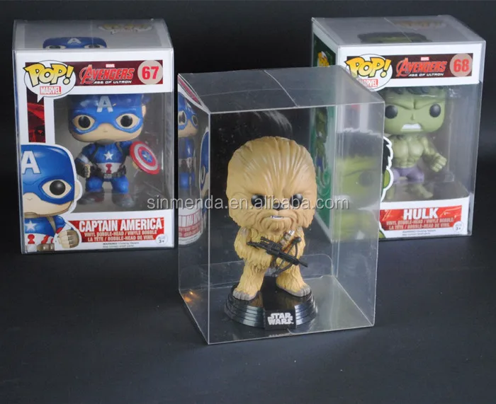 PET Collectible Toy Figures Funko Pop Box Marvel Protector Display Case Factory Wholesale 0.35mm Thickness SMD PET PVC 1-2pcs