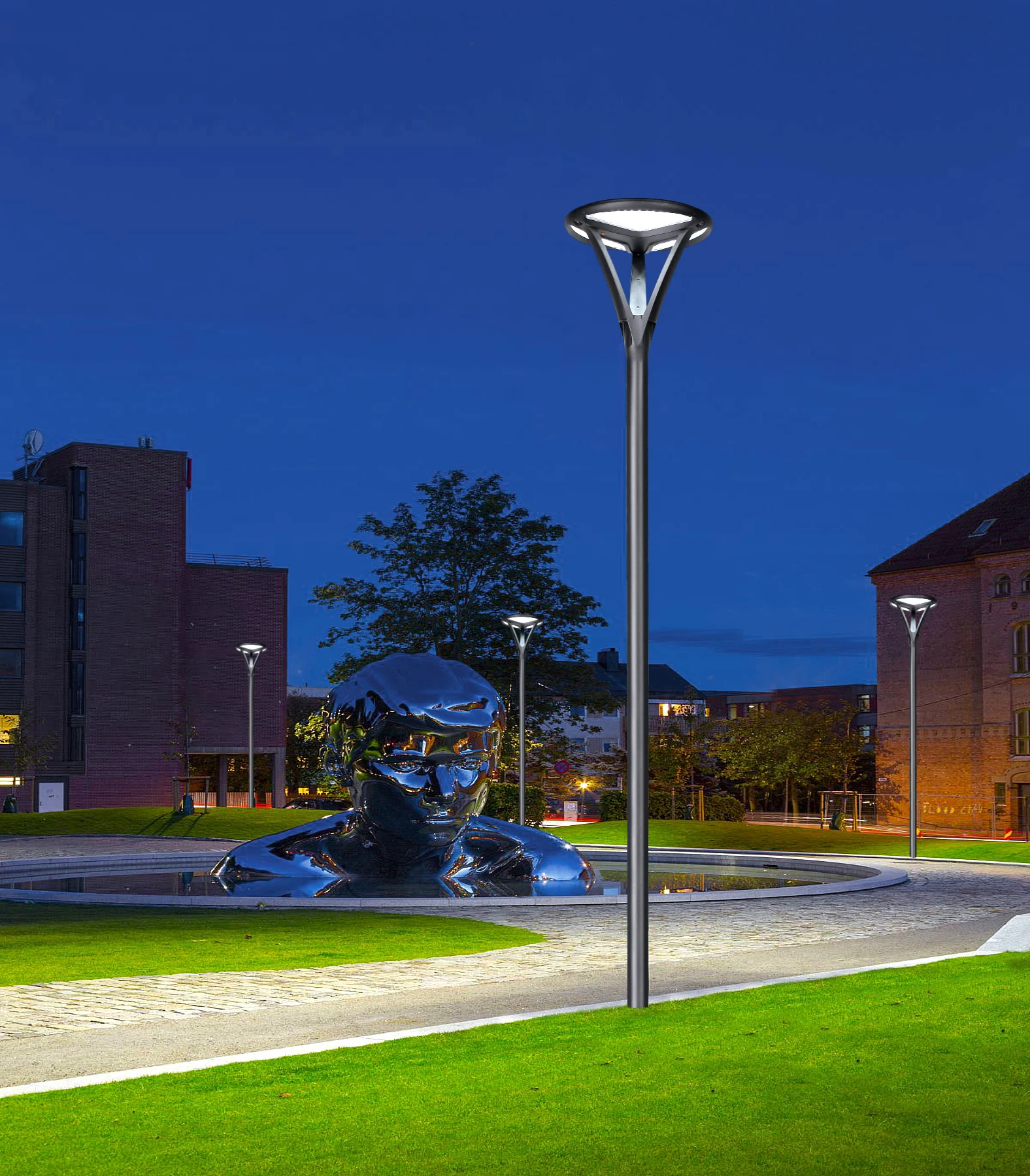 New Design 40W IP65 Aluminum LED Lamp Waterproof Solar Powered Outdoor Lighting Garden Street Patio Landscape DC Power Supply