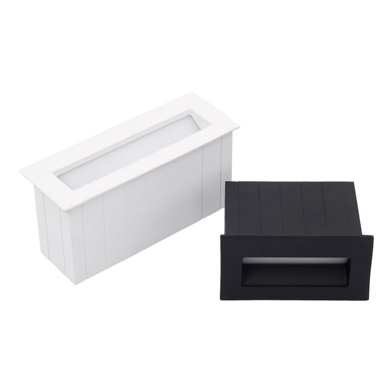 
3W Waterproof IP65 LED Step Light Aluminum Embedded Staircase Led Corner Light Indoor Outdoor Recessed Wall Stair Lamp Footlight 