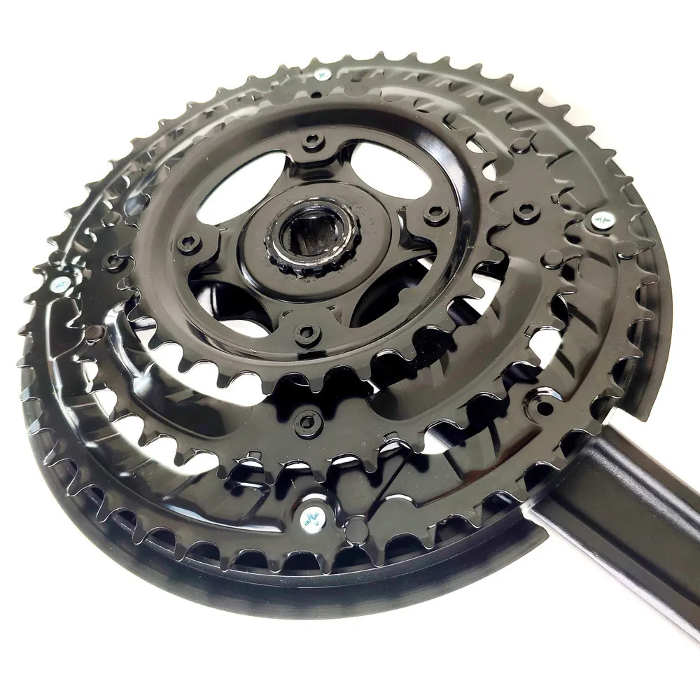 28/38/48T Steel 170mm Mountain Bike Crank Set Chain Wheel Crankset
