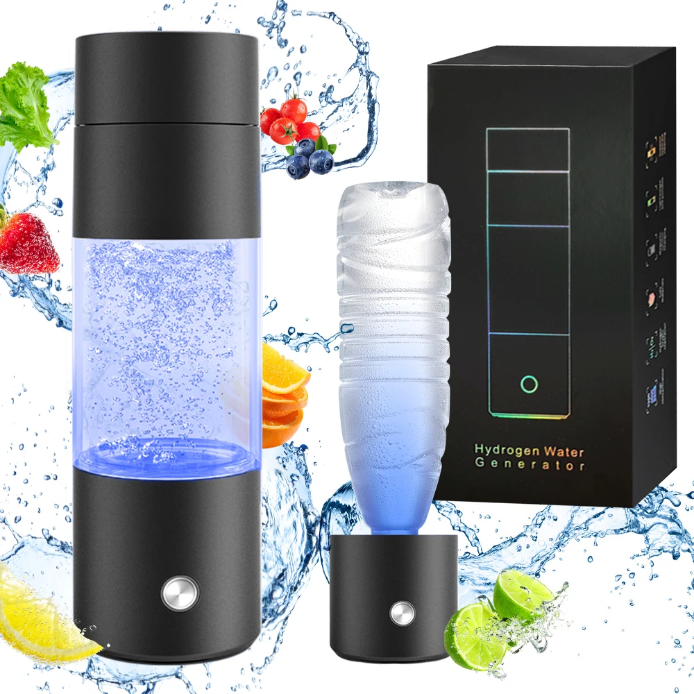 Latest Magnetic Charging Hydrogen Rich Water Cup Portable SPE PEM H2 Water Electrolysis Hydrogen Water Ionizer Generator Bottle