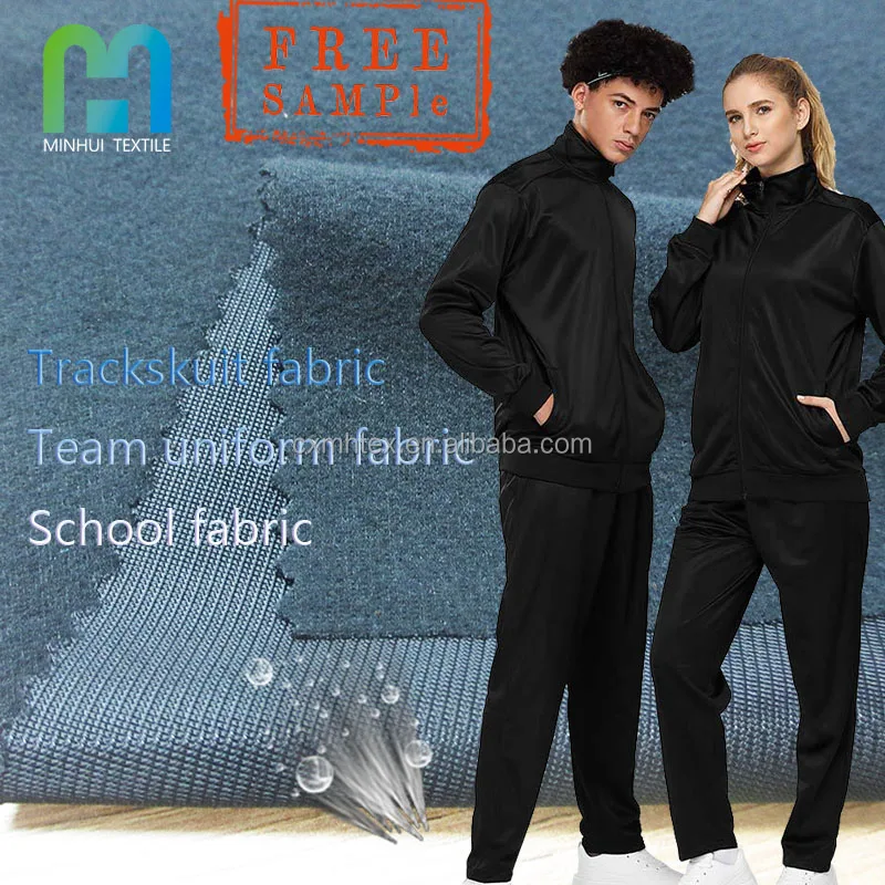 Durable Fabrics Textile Suppliers Brushed Tricot Fleece Fabric 300 Gsm Matte School Uniform Fabric for Plane Tracksuits Children