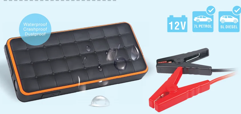 2022 New Product 18000mAh waterproof car power bank station car charger with led light