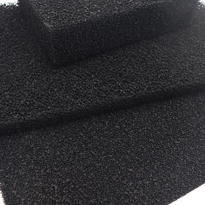 Customized Polyurethane Open Cell Mesh Reticulated Foam Sheet Activated Carbon Filter Sponge