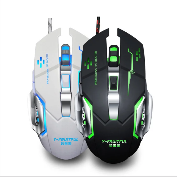 Ergonomic usb 6D wired RGB gaming mouse gamer with backlight