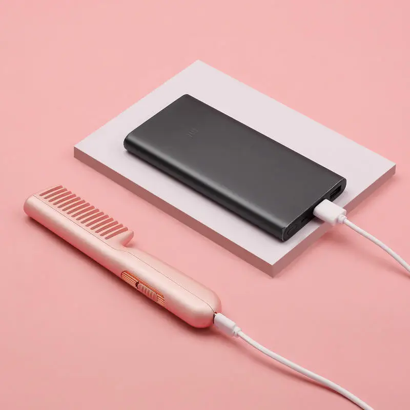 Портативный USB керамический горячий гребень с подогревом частная марка быстрый выпрямитель для волос мини