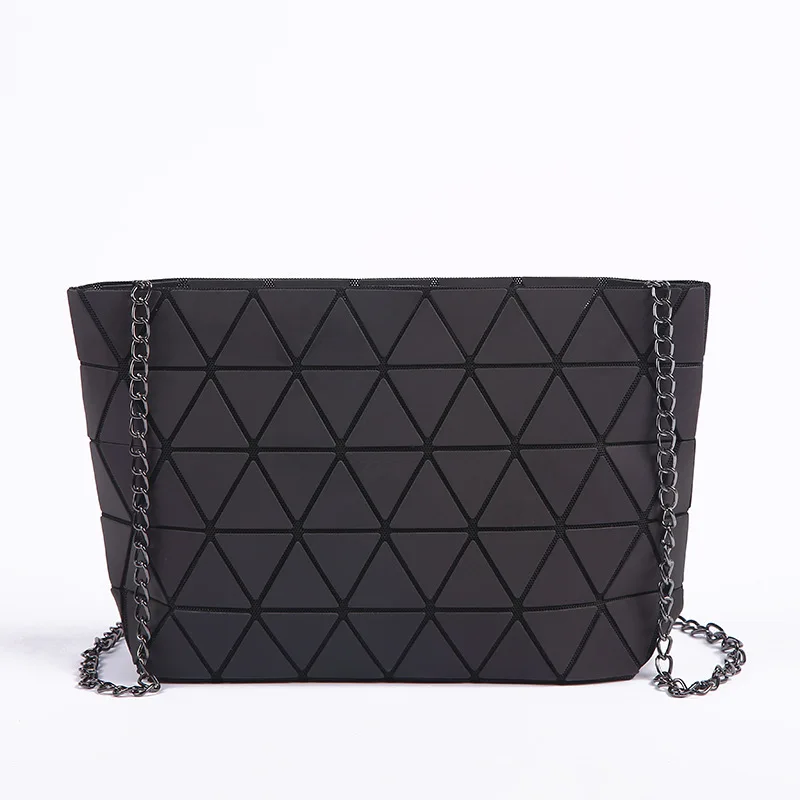 
Factory Price Wholesale Crossbody Geometric Design Shoulder Lattice Bag Fashion Shiny Color Change Multi-Colors 
