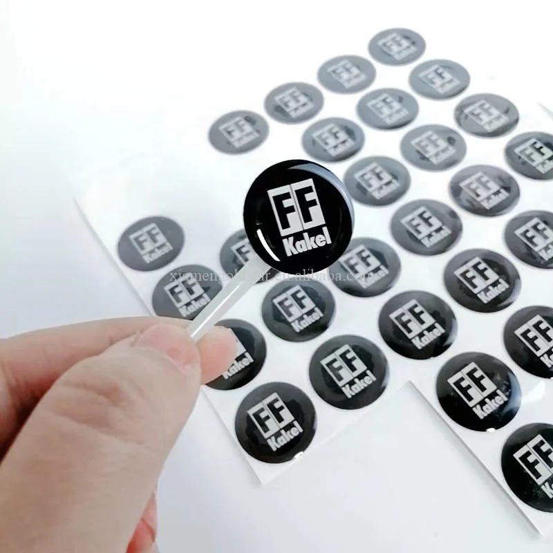 Customized oval epoxy stickers silver epoxy stickers custom epoxy stickers with logo