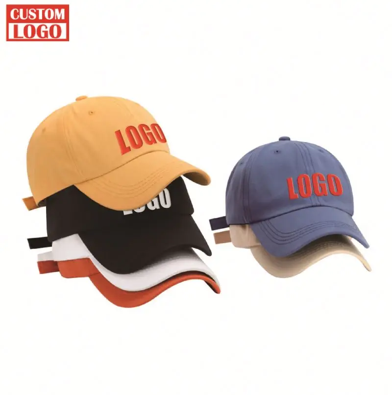 Summer Baseball Hats Custom Logo Red Baseball Cap Structured Baseball Cap