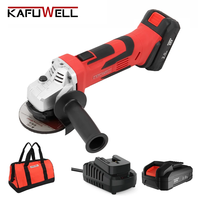 Перезаряжаемая аккумуляторная батарея KAFUWELL PA4225B 115 мм 20 В с переменной скоростью угловая шлифовальная машина для полировки металла