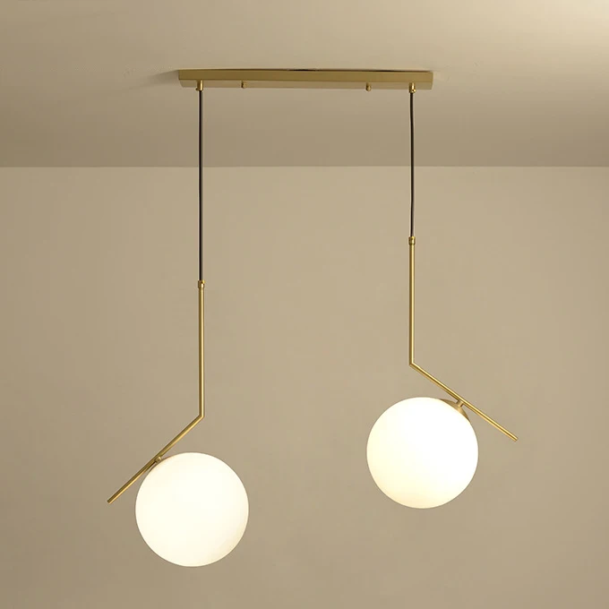Single head double head Glass Ball Decoration LED Pendant Lights