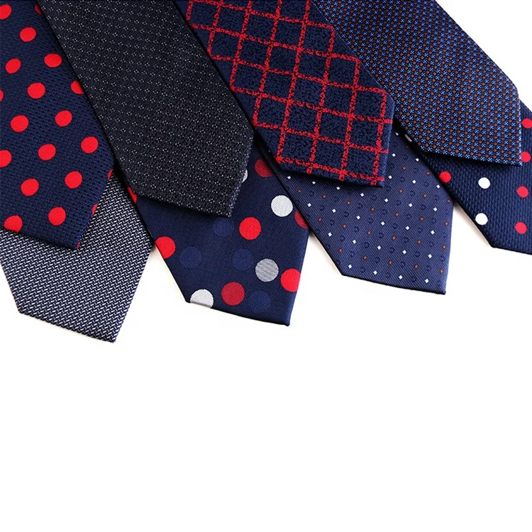 Top selling mens necktie elfeves polyester oem odm jacquard business necktie polka dot tie