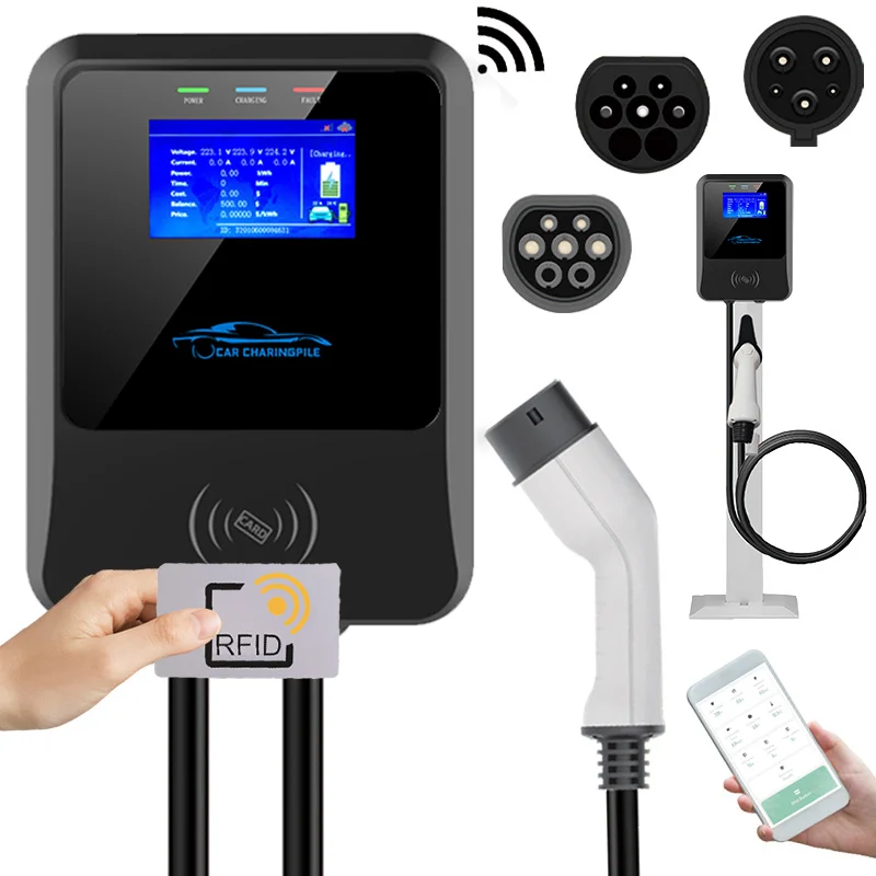 Home Ev Charger 32A Wallbox EV Charger OEM Level 2 Ev Charging China Wholesale 3 Phase 22 Kw Car Charger Volvo Xc40