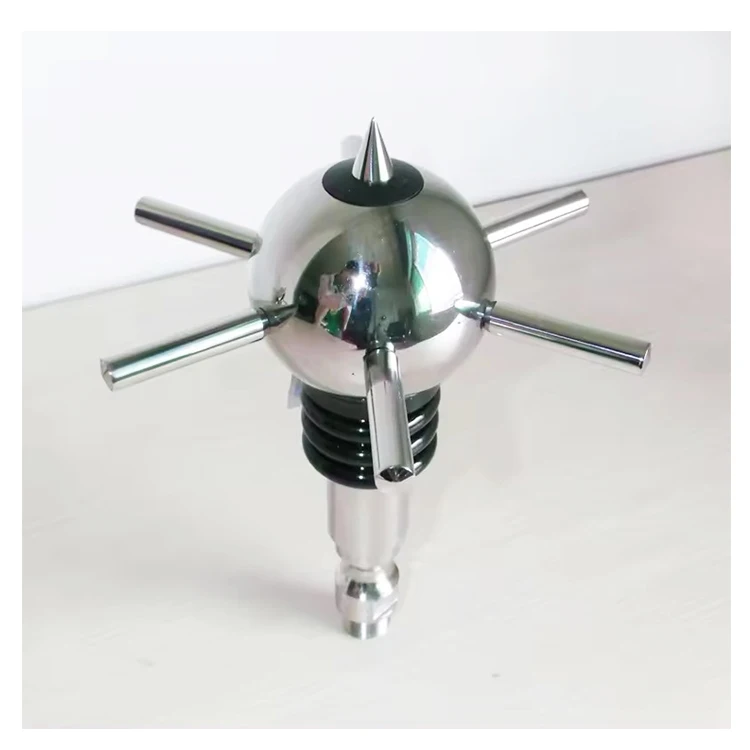 2024 New Design Air Terminal Lightning Rod Custom ESE Stainless Steel Lightning Rod Arrester for tower building