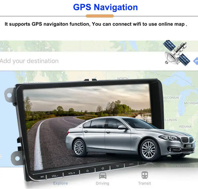 Автомагнитола 2 din Android 9 дюймов автомобильный Автомобильный плеер для VW Golf 5 6 Jetta MK5 MK6 Tiguan CC Polo Passat b6 b7